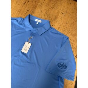 New Peter Millar Polo Shirt Mens XLarge Blue Summer Comfort Performance Golf